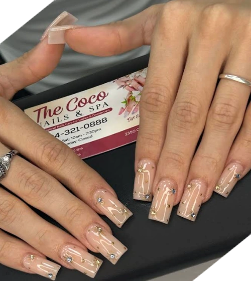 Acrylic nail done by The Coco Nails & Spa